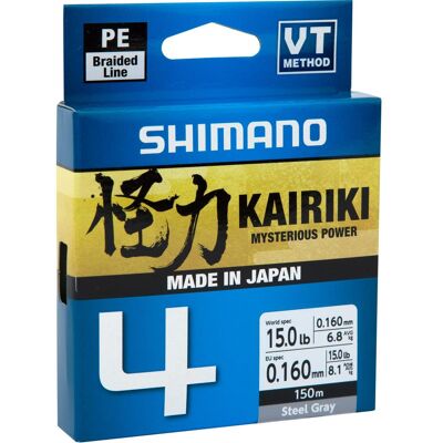 Shimano Kairiki 4 Graue 150m - Angelschnur Shimano Kairiki 4 Graue 150m - Angelschnur