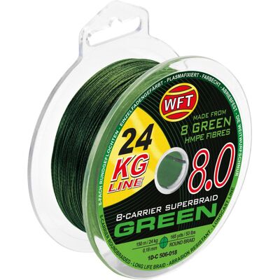 Wft Grüne Geflochtene Angelschnur - 8.0 - 150m - 0,14mm - 19kg Wft Grüne Geflochtene Angelschnur - 8.0 - 150m - 0,14mm - 19kg