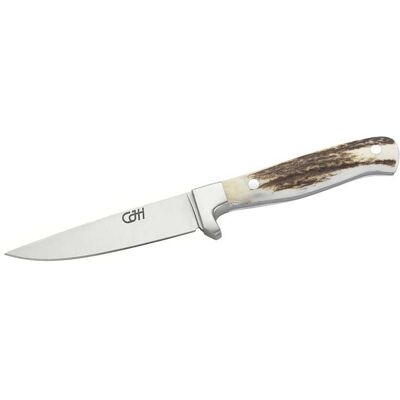 Herbertz Cjh Jagdnicker, Böhler N690 Stahl, Rostfrei, Hirschhorn-Griff, Lederscheide Herbertz Cjh Jagdnicker, Böhler N690 Stahl, Rostfrei, Hirschhorn-Griff, Lederscheide