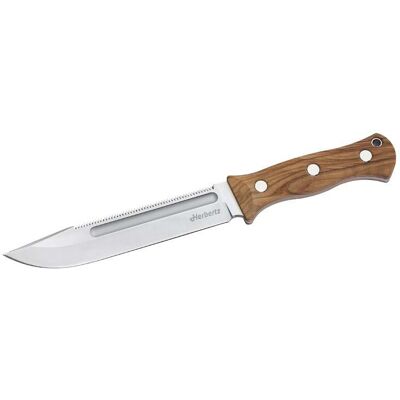 Herbertz Outdoor- Und Survivalmesser D2, Olivenholz, Lederscheide Herbertz Outdoor- Und Survivalmesser D2, Olivenholz, Lederscheide