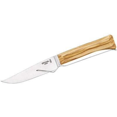 Opinel Käse-Set, Edelstahl, Rostfrei, Messer No 10, Olivenholz-Griff, Edelstahl-Gabel Opinel Käse-Set, Edelstahl, Rostfrei, Messer No 10, Olivenholz-Griff, Edelstahl-Gabel