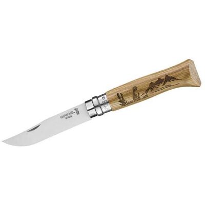 Opinel No 08 Animalia Taschenmesser, Virobloc, Eiche, Rostfrei, Sandvik Stahl, Murmeltier Opinel No 08 Animalia Taschenmesser, Virobloc, Eiche, Rostfrei, Sandvik Stahl, Murmeltier