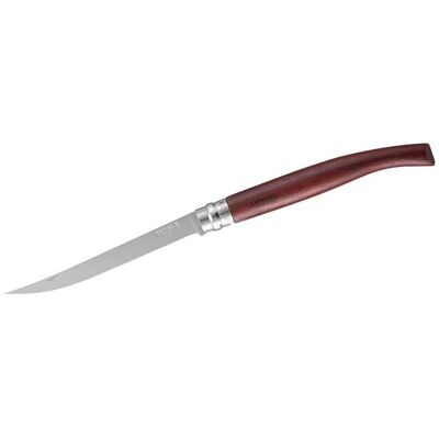 Opinel No 15 Effile Filetiermesser, Sandvik 12C27-Stahl, Rostfrei, Virobloc, Padoukholz-Griff Opinel No 15 Effile Filetiermesser, Sandvik 12C27-Stahl, Rostfrei, Virobloc, Padoukholz-Griff