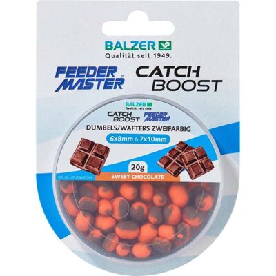 Balzer Zweifarbige Dumbells (Wafter) 6x8mm und 7x10mm gemischt, Orange-braun-sweet chocolate Balzer Zweifarbige Dumbells (Wafter) 6x8mm und 7x10mm gemischt, Orange-braun-sweet chocolate