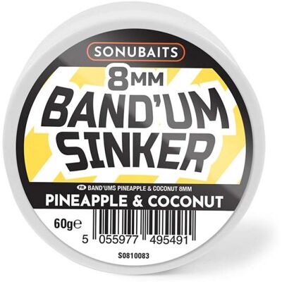 Sonubaits Band'Um Sinkers Pineapple & Coconut - 8mm Sonubaits Band'Um Sinkers Pineapple & Coconut - 8mm
