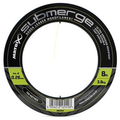 Matrix Submerge Shock Leader Monofilament - 8lb - 3.6kg 0.26mm (100m) Matrix Submerge Shock Leader Monofilament - 8lb - 3.6kg 0.26mm (100m)