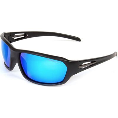 FLADEN Sonnenbrille, polarisiert, matt black frame, metal blue lens FLADEN Sonnenbrille, polarisiert, matt black frame, metal blue lens
