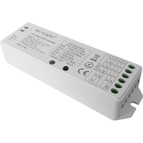 miLight® Controller / Dimmer RGBW+CCT Stripes Funk für 8 Zonen 30m erweiterbar, 12 / 24V DC, für RGBW+CCT mit weißen LED