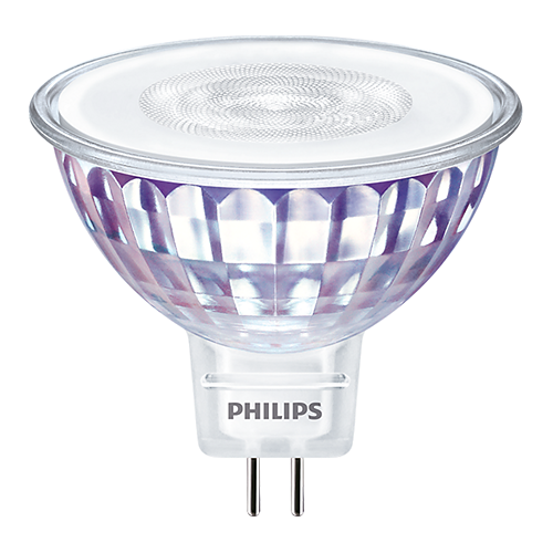 Philips Master LED Strahler / Leuchtmittel dimmbar, Länge 45 mm, Sockel MR16, Winkel 60º, 5.8W = 35W, 12V AC, 450 Lumen, 2700K warmweiß