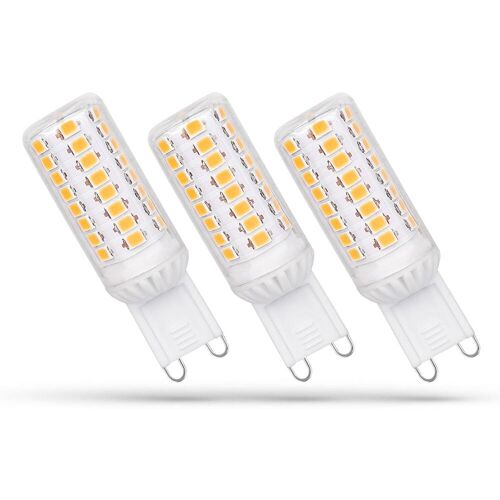 3er Set SpectrumLED® G9 / GU9 LED Leuchtmittel dimmbar 4W = 37 Watt 460 Lumen 4000K neutralweiß Winkel 270º Länge 58 mm