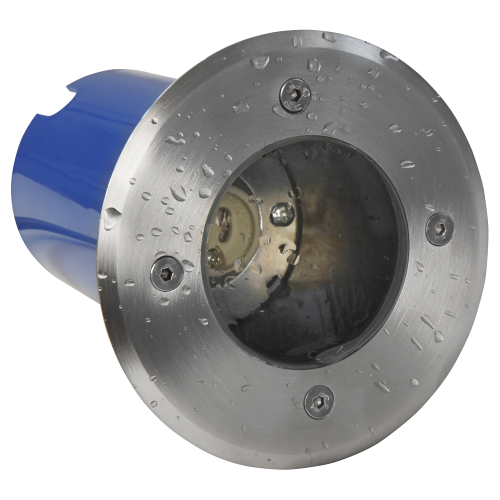 McShine LED Bodeneinbaustrahler, Außenleuchte Aluminium rund, trittfest mit Durchgangsverbindung Bohrloch 110mm IP67 für GU10 230V Leuchtmittel (LED / Halogen)