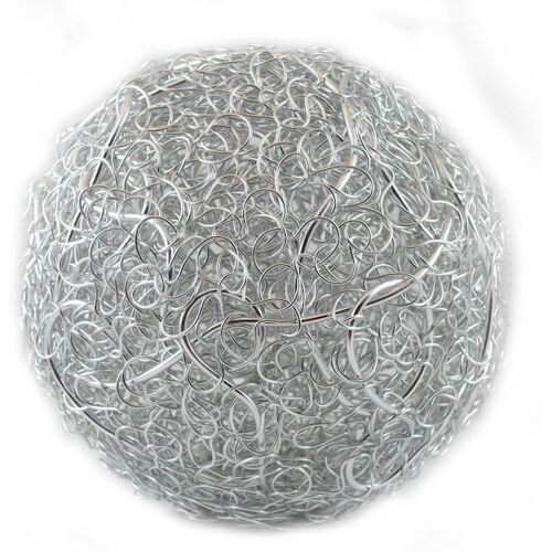 Manufaktur LED Kugelleuchte / Gartenleuchte Seemannsknoten aus Aluminium Draht für Innen & Aussen mit LEDs