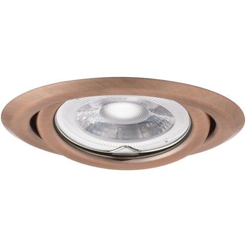 SET Einbaustrahler, Einbauspot, Einbaurahmen Stahlblech Kupfer schwenkbar, rund BØ80-90mm + LED Leuchtmittel & GU10 Sockel wählbar