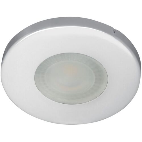 SET Einbaustrahler, Einbauspot, Einbaurahmen Stahlblech chrom, starr, rund Feuchtraum IP44 BØ62-68mm + LED Leuchtmittel & GU10 Sockel wählbar