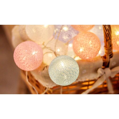 LED Lichterkette, Länge 2m, für den Innen- und Außenbereich IP44, Lichtfarbe Rot, Grün, Blau, Gelb