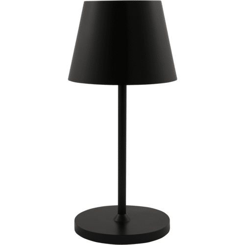 LED Tischleuchte, ROLF KERN "Club", 25cm, schwarz, Akku, dimmbar