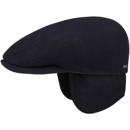 Kent Wool Ohrenklappen Flatcap by Stetson blau S (54-55 cm) unisex
