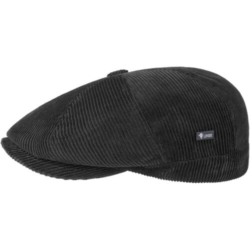 8 Panel Cordial Flatcap by Lipodo schwarz L (58-59 cm) unisex