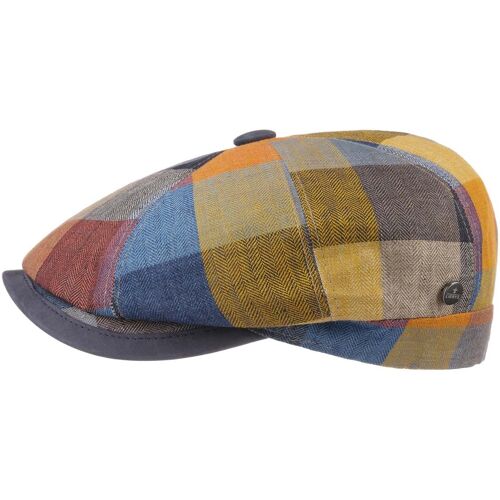 City Bic Leder Piping Flatcap by Lierys bunt 56 cm male