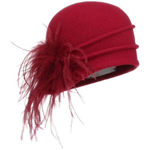 Walkmütze mit Federn by bedacht rot One Size female