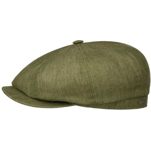 Hatteras Classic Leinen Flatcap by Stetson oliv-meliert 56 cm unisex