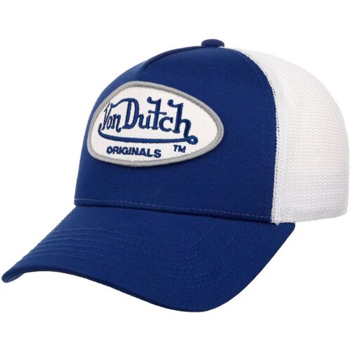 Boston Oval Patch Trucker Cap by Von Dutch blau-weiß One Size male