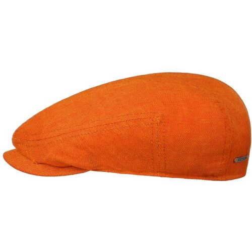 Descott Leinen Flatcap by Stetson orange 57 cm male