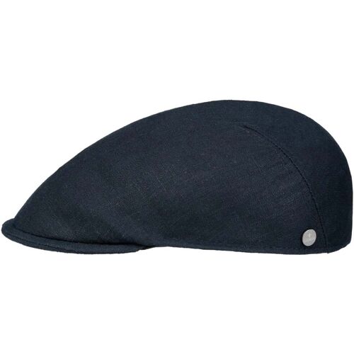 Uni Leinen Flatcap by Lierys dunkelblau S (54-55 cm) unisex