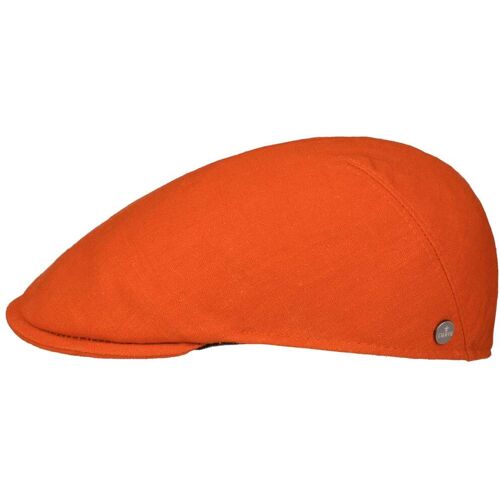 Uni Leinen Flatcap by Lierys orange S (54-55 cm) male