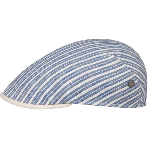 Twotone Stripes Flatcap by Lierys blau M (56-57 cm) unisex