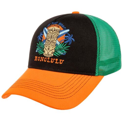 Honolulu Vintage Trucker Cap by King Kerosin schwarz-orange One Size unisex