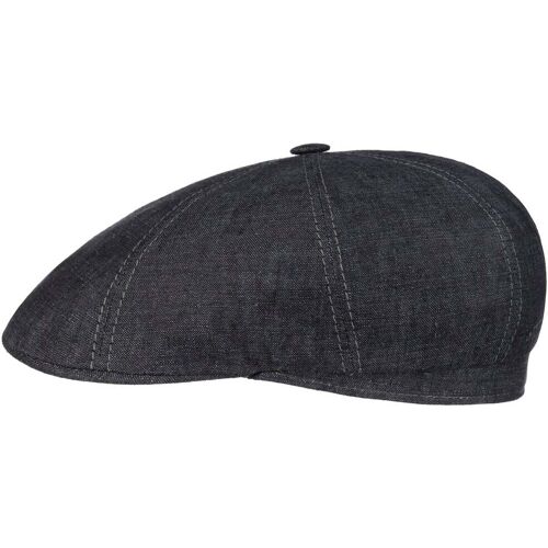 Bricksford 8 Panel Leinen Flatcap by Stetson dunkelblau 56 cm unisex