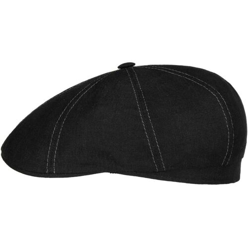 Bricksford 8 Panel Leinen Flatcap by Stetson schwarz 54 cm unisex