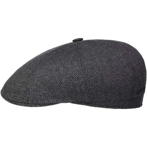 Harridge Silk Flatcap by Stetson grau-schwarz 58 cm male