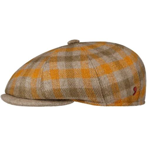 Alfonso DEste Napoli Wool Check Flatcap by Alfonso D'Este beige S (54-55 cm) male