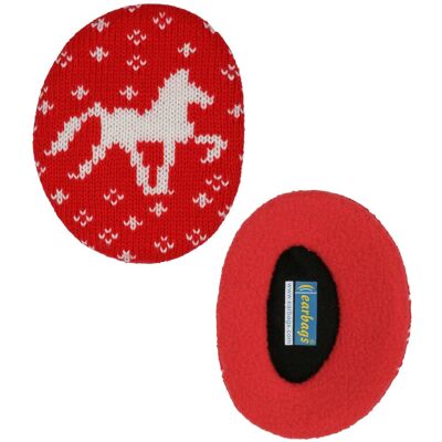 Gestricktes Pferd Earbags Ohrenwärmer rot unisex Gestricktes Pferd Earbags Ohrenwärmer rot unisex