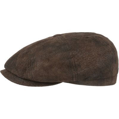 Hatteras Pigskin Ledermütze by Stetson dunkelbraun M (56-57 cm) male Hatteras Pigskin Ledermütze by Stetson dunkelbraun M (56-57 cm) male