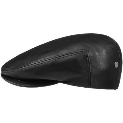 Nappaleder Flatcap by Lierys schwarz 57 cm male Nappaleder Flatcap by Lierys schwarz 57 cm male