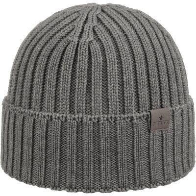 Merino Rippstrickmütze by Lierys grau One Size unisex Merino Rippstrickmütze by Lierys grau One Size unisex