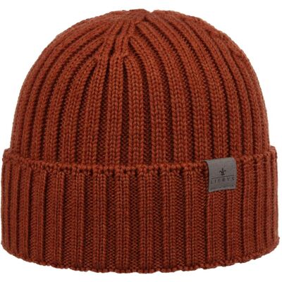Merino Rippstrickmütze by Lierys rost One Size unisex Merino Rippstrickmütze by Lierys rost One Size unisex