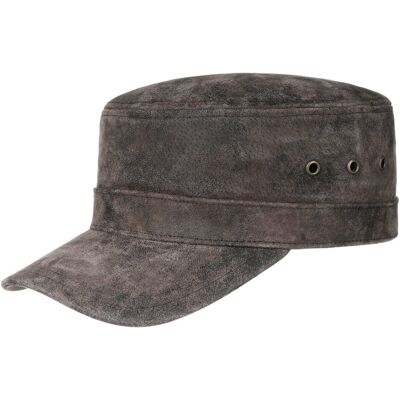 Raymore Pigskin Armycap by Stetson braun-schwarz One Size male Raymore Pigskin Armycap by Stetson braun-schwarz One Size male