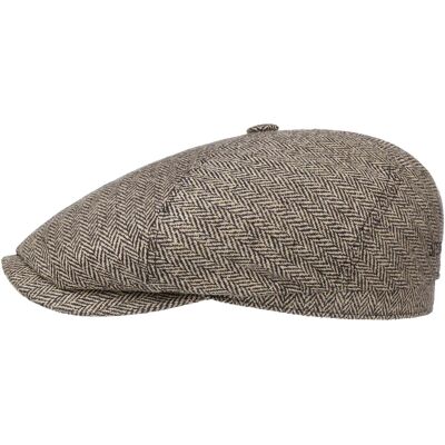 Milner Seiden Flatcap by Stetson beige-schwarz 64 cm unisex Milner Seiden Flatcap by Stetson beige-schwarz 64 cm unisex