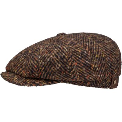 Hatteras Wool Colour Neps Flatcap by Stetson braun-blau 55 cm male Hatteras Wool Colour Neps Flatcap by Stetson braun-blau 55 cm male
