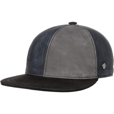 6 Panel Tricolour Ledercap by Lierys grau S/M (55-57 cm) male 6 Panel Tricolour Ledercap by Lierys grau S/M (55-57 cm) male
