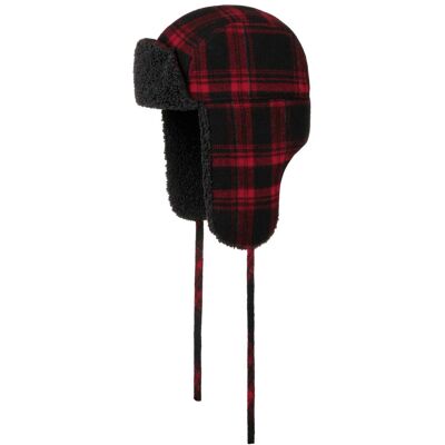 Country Check Lapeer Fliegermütze by Stetson schwarz-rot XL (60-61 cm) unisex Country Check Lapeer Fliegermütze by Stetson schwarz-rot XL (60-61 cm) unisex