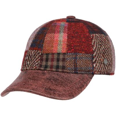 Patchwork Wool Curved Cap by Lierys rot L/XL (58-60 cm) male Patchwork Wool Curved Cap by Lierys rot L/XL (58-60 cm) male