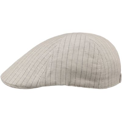 Classic Stripes Leinen Flatcap by Lipodo beige-meliert M (57-58 cm) male Classic Stripes Leinen Flatcap by Lipodo beige-meliert M (57-58 cm) male