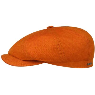 Hatteras Uni Leinen Flatcap by Stetson orange 59 cm male Hatteras Uni Leinen Flatcap by Stetson orange 59 cm male