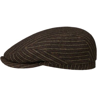 Woolen Stripe Driver Flatcap by Stetson dunkelbraun 57 cm male Woolen Stripe Driver Flatcap by Stetson dunkelbraun 57 cm male