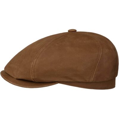 6 Panel Calf Leather Flatcap by Stetson braun L (58-59 cm) male 6 Panel Calf Leather Flatcap by Stetson braun L (58-59 cm) male